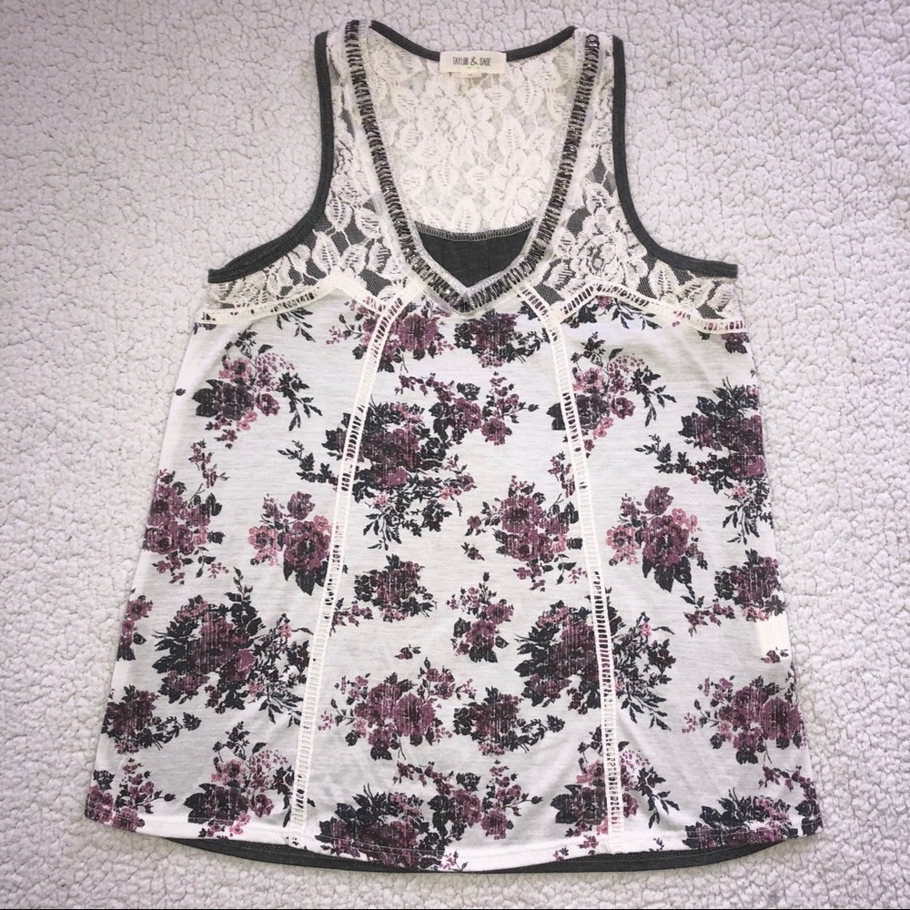 🌴Floral tank top